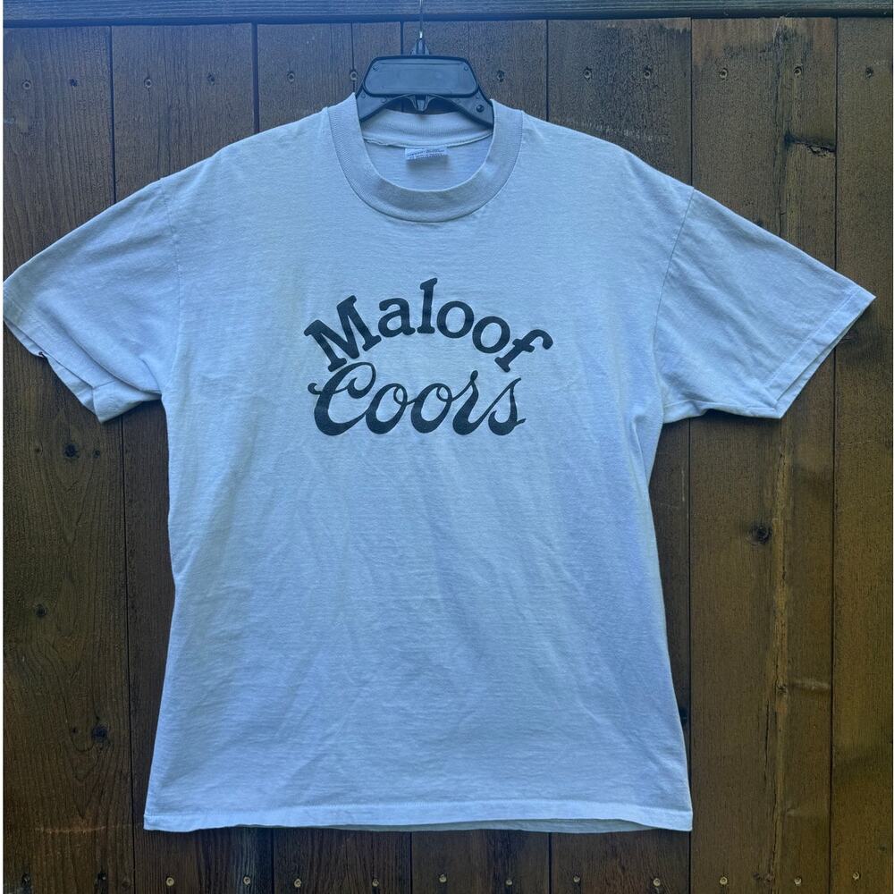 Vintage Coors Light Maloof Mens Fastpitch Shirt Gray Medium Gallup NM